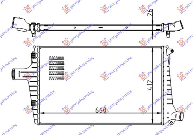 INTERCOOLER 2.5 TDi DIESEL (650x420x26)