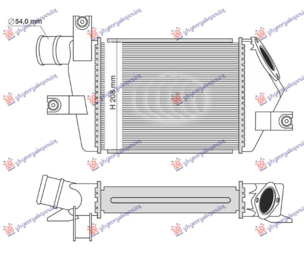 HLADNJAK INTERC. 2.5TD (275x204x50)