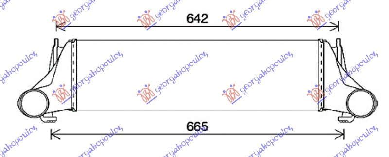 INTERCOOLER 3.0 D DIESEL (550x158x50) (? 60)