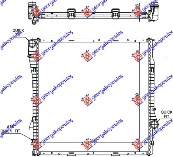 HLADNJAK MOTORA 3.0 BENZIN / DIZEL AUTO (59x60x2.4)