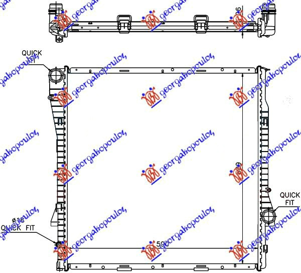 hladnjak 3.0  benzin/dizel  automatski (59x60x2.4)