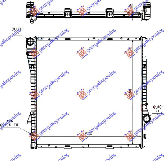 HLADNJAK MOTORA 3.0 BENZIN / DIZEL AUTO (59x60x2.4) (MAHLE BEHR)