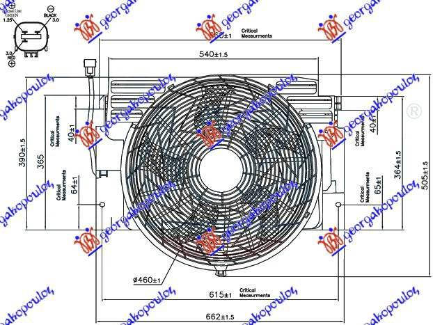 VENTILATOR KLIME KOMPLET (3.0/4.4/4.6/4.8) (????IN/DIZEL)