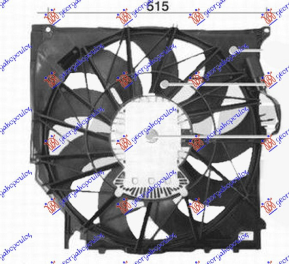 KOMPLET VENTILATORA 2.5-3.0 BENZIN - 2.0-3.0 DIZEL (490 mm) (3 PIN)