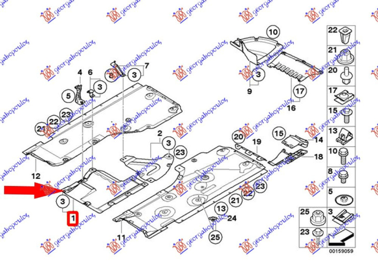 PREDNJI POKLOPAC MOTORA PLASTIČNI (STRAŽNJI DIO)