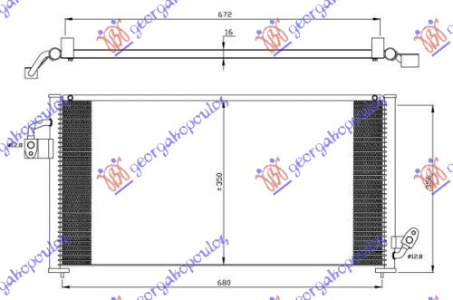 HLADNJAK KLIME ZA SVE MODELE (73.5x34.7x16) 97-99