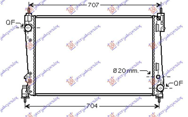 HLADNJAK 1.4-1.6TUR-1.3-1.9D+/-AC (62x39)88KW (MAHLE BEHR)