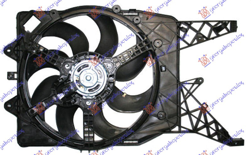 Ventilator hladnjaka komplet 1.4/1.6 turbo benzin 1.3-1.7 cdti dizel (SQUARE PRIKLJUČAK) 440 w