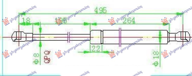 AMORTIZER GEPEK VRATA (493L-445N)