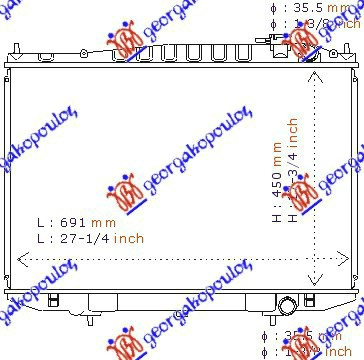 HLADNJAK MOTORA +/- A/C (45x68.5)