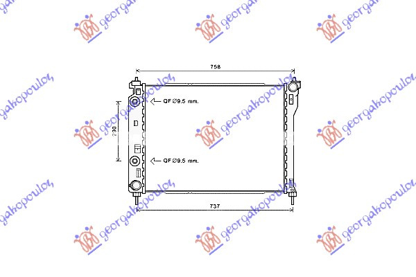 HLADNJAK MOTORA 2.4i-16V-3.0i-24VECOTEC (67x52)MAN/AUTO10