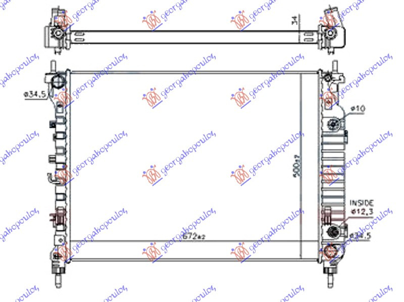 hladnjak 2.2 TDCi automatski dizel (670x500x34)