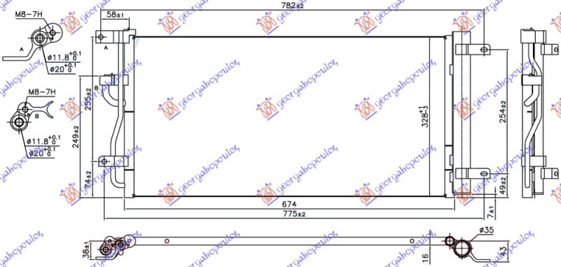 HLADNJAK KLIME 2.2 CDTi DIZEL (635x315x16) 10-