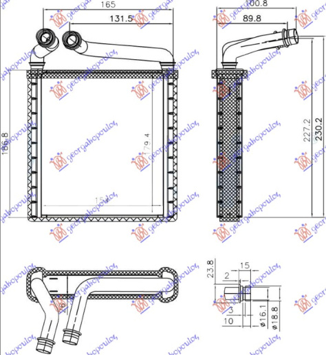 HLADNJAK KABINE (BR) (153x180x26) TYPE DENSO