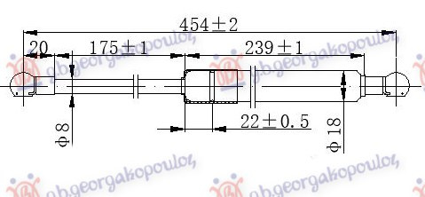 AMORTIZER GEPEK VRATA KARAVAN (453L-600N)