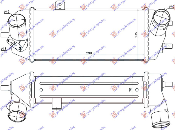 HLADNJAK 1,4-1,6 CRDi (300x135x70)