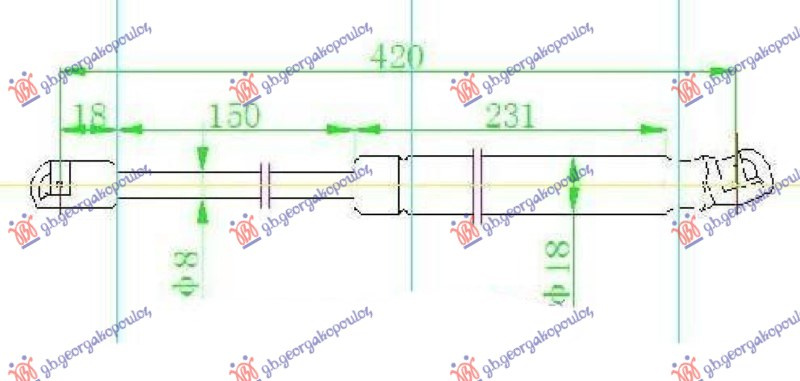 AMORTIZER GEPEK VRATA (420L-450N)