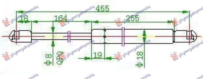 AMORTIZER GEPEK VRATA 5 VRATA (455L-380N)