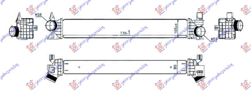 HLADNJAK HLADNJAKA 2.0 BlueHdI DIESEL (730x100x80)