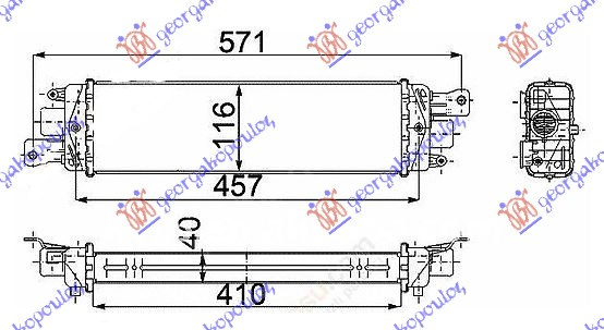 INTERCOOLER 1.3 JTD (410x115x40)03-