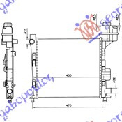 HLADNJAK ZA BENZINSKI MOTOR -A/C (40x37.5)