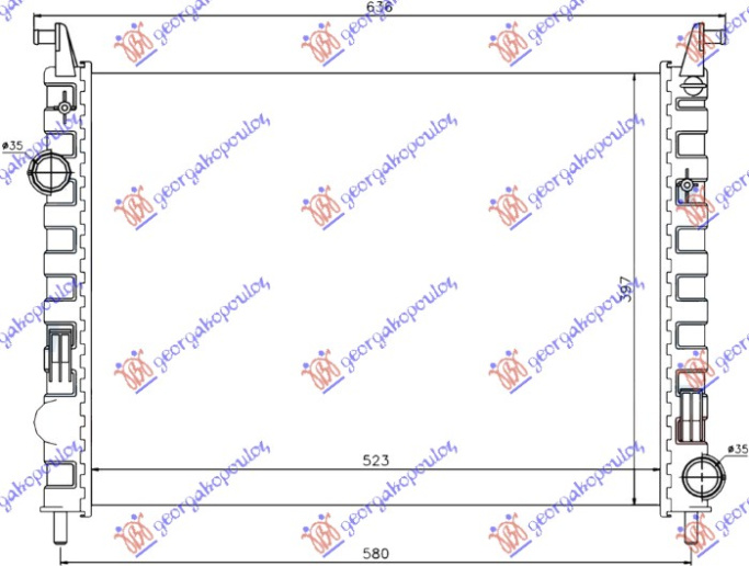 HLADNJAK MOTORA 1.3 JTD (52x39.5x42)03-