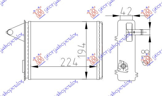 HLADNJAK KABINE (M) +/-ΑC (224x194) (W/WATER SWITCH)