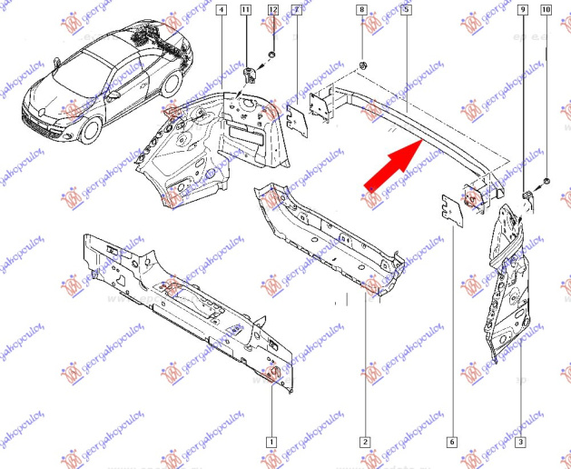 OJAČANJE STRAŽNJEG BRANIKA ALUMINIJSKO (COUPE)