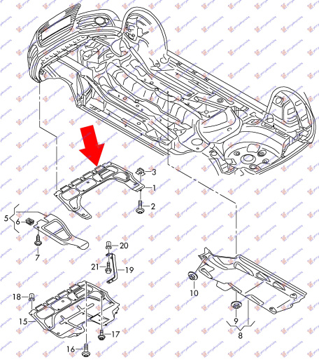 ZAŠTITA / POKLOPAC ISPOD BENZINSKOG MOTORA (ALUMINIJ)