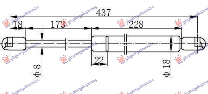 amortizer  (prtjažnik) (437L-350N)