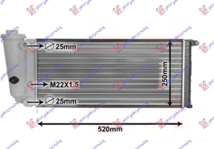 HLADNJAK MOTORA .750-900-1.0-1.1 MAN/AUTO (52x25)