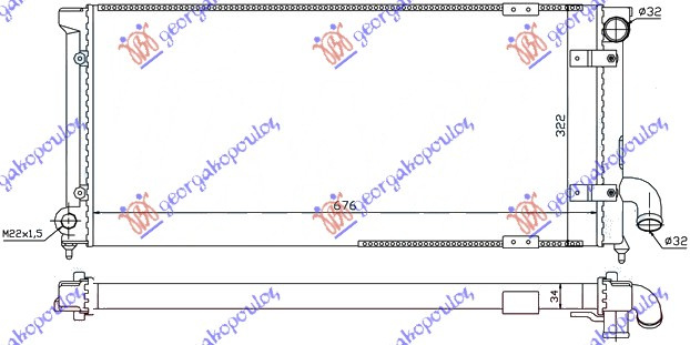 HLADNJAK MOTORA 1.9 TDi (68x30)