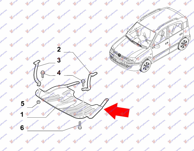 PREDNJI POKLOPAC MOTORA PLASTIKA BENZIN 1.1/1.2