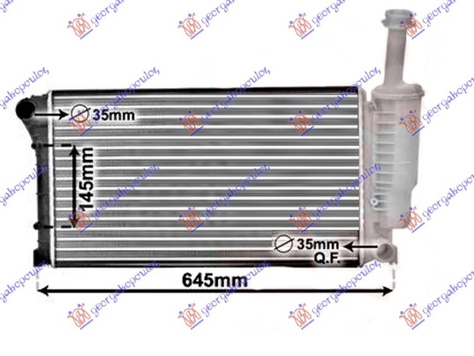 HLADNJAK 1.1-1.2i 8V +A/C (55x31.7) (MAHLE BEHR)