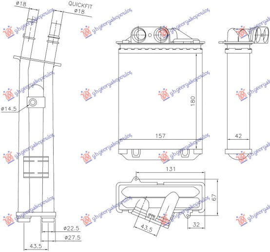 HLADNJAK KABINE (M) QUICK FIT (180x157x42)