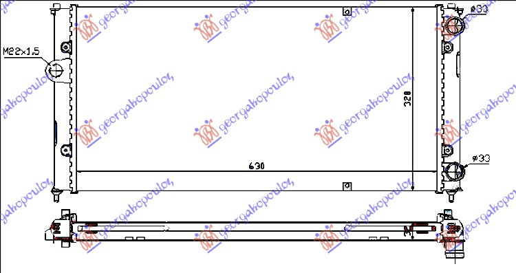 HLADNJAK MOTORA 1.6.8V-1.8.16V-2.0 (63x32)