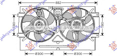 VENTILATOR KOMPLET (DUPLI) BENZIN - DIZEL (VALEO)