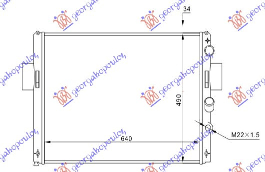 HLADNJAK MOTORA 2.5D-2.8TDi+A/C (64.2x48.8x34)T.VALE