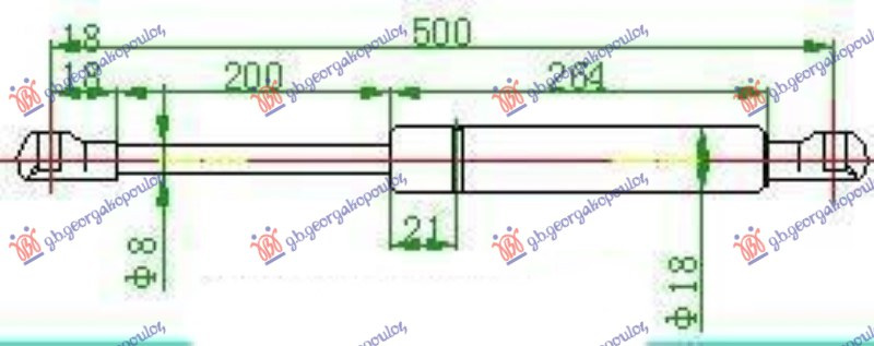 AMORTIZER GEPEK VRATA KARAVAN (500L-420N)