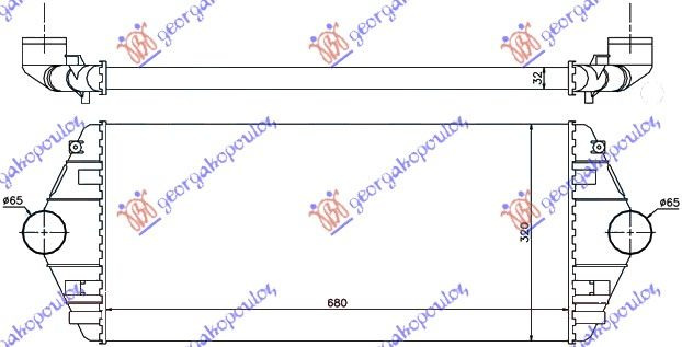 INTERCOOLER BENZIN - DIZEL (680x322x34)