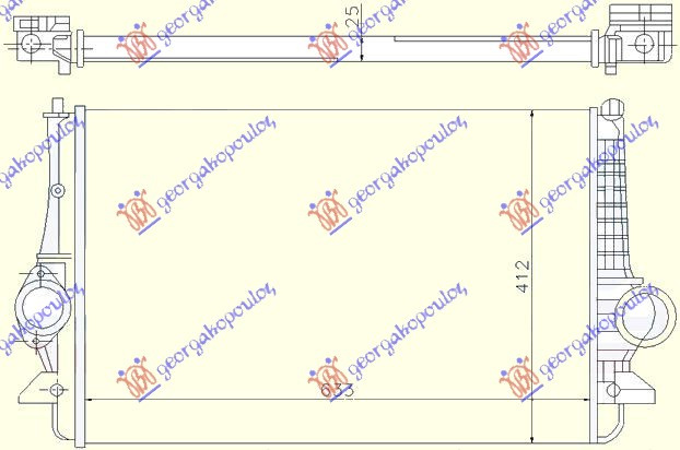 INTERCOOLER 1.9-2.0 TDi (632x415x26)02-