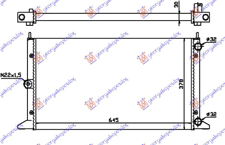 HLADNJAK MOTORA 2.0i-8V-1.9TD (64.5x37.8) -00