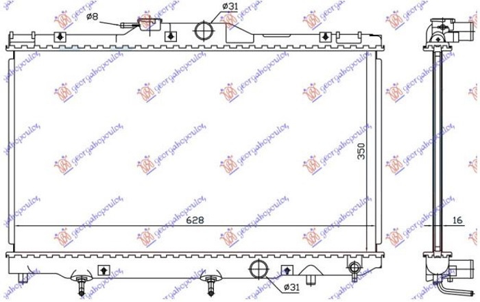 HLADNJAK 1.4 BENZINSKI +/-A/C (630x350) (KOYO)