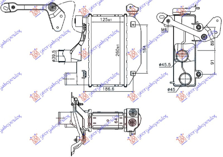 INTERCOOLER 1.4 D4D (125x260x64) SVE ALUMINIJ