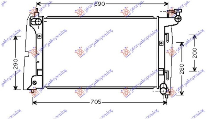 HLADNJAK MOTORA 1.6 i-VVTi AUTO BENZIN (600x350) (JAPANSKE) (KOYO)