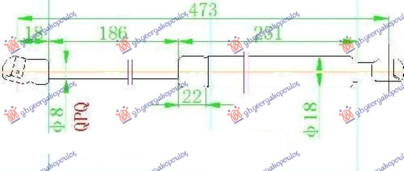 AMORTIZER GEPEK VRATA (470L-480N)