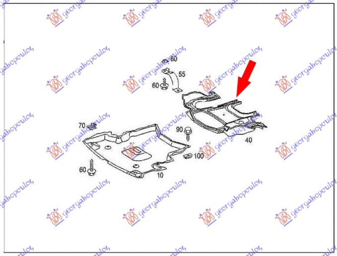 ZAŠTITA / POKLOPAC ISPOD MOTORA (STRAŽNJI)