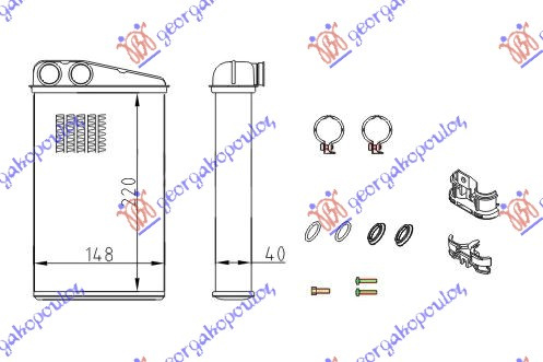 HLADNJAK KABINE (B) +/-ΑC (234x157) (COMPLETE W/KIT)