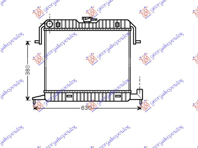 HLADNJAK MOTORA 1.8-2.0 cc -A/C (40x50) (BAKAR)