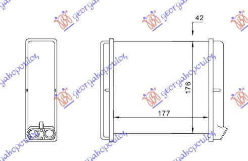 Hladnjak kabine (M) +/-ac (177X176) tip valeo